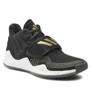 ADIDAS DEEP THREAT PRIMEBLUE BLACK/GOLD BIG KIDS SHOES SIZE 3